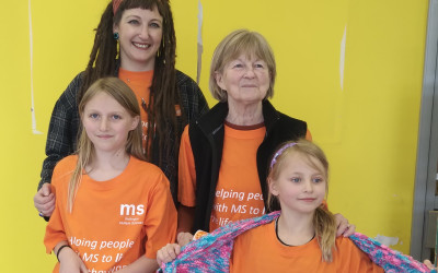 Three generations of the Sinai family collecting for MS with pride